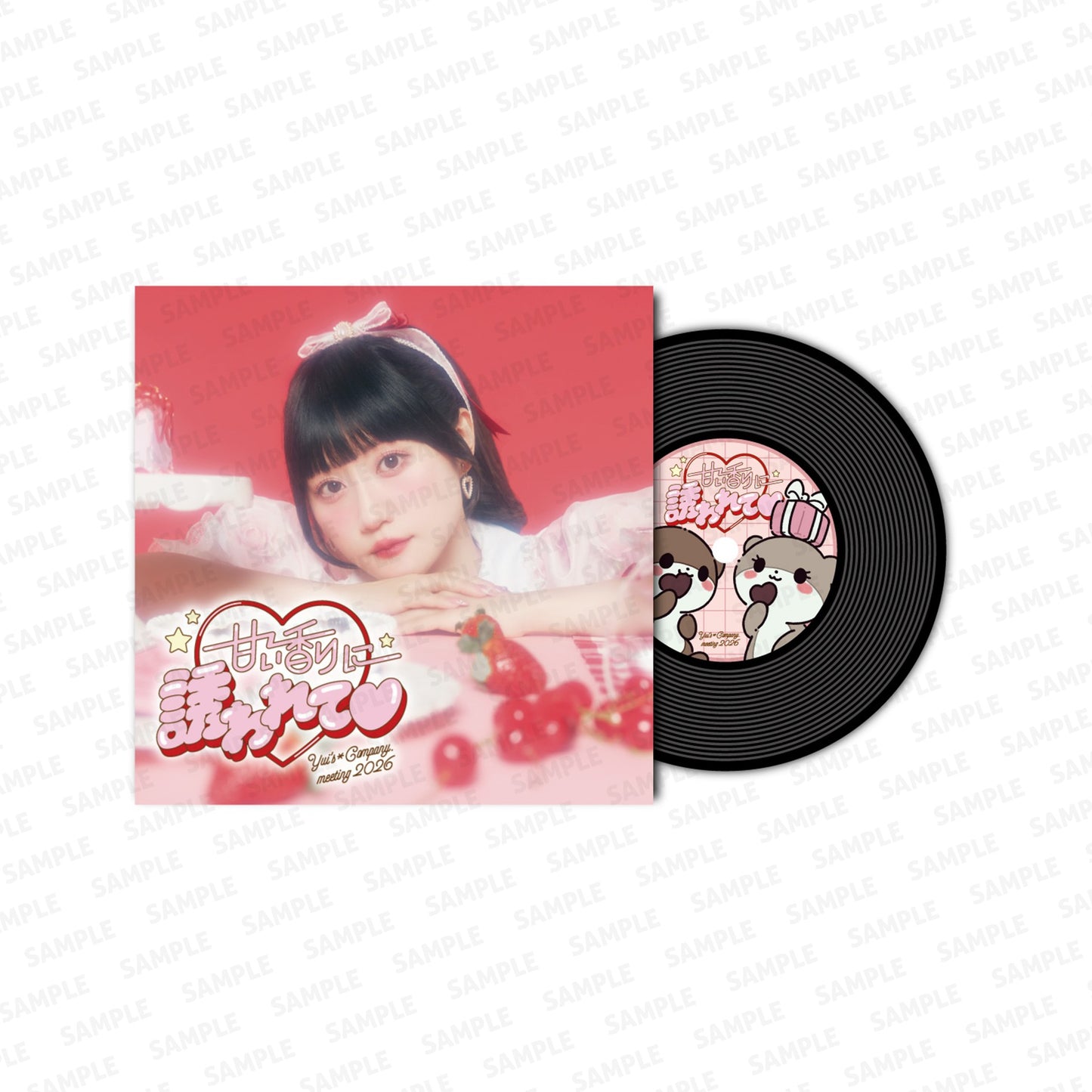 レコード風ラバーコースター(A)